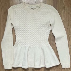 Ted Baker Ivory Peplum Sweater
